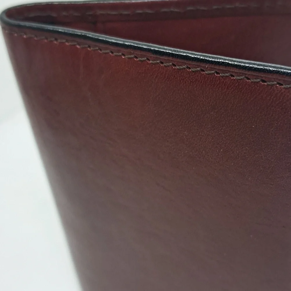 Mens Bosca Leather Card Holder - Rich Brown